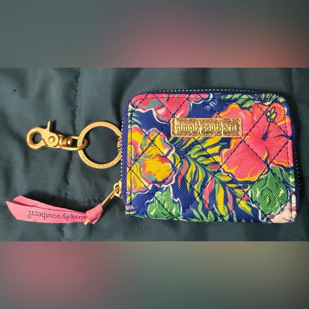 Simply Southern Vibrant Floral Keychain Wallet